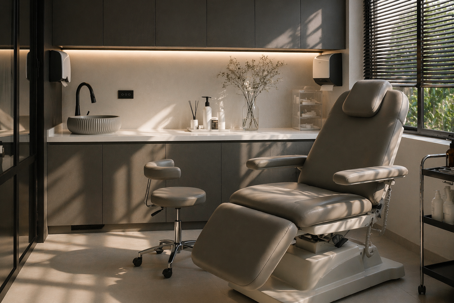 Ambiente premium e estrutura profissional de clínica de estética
